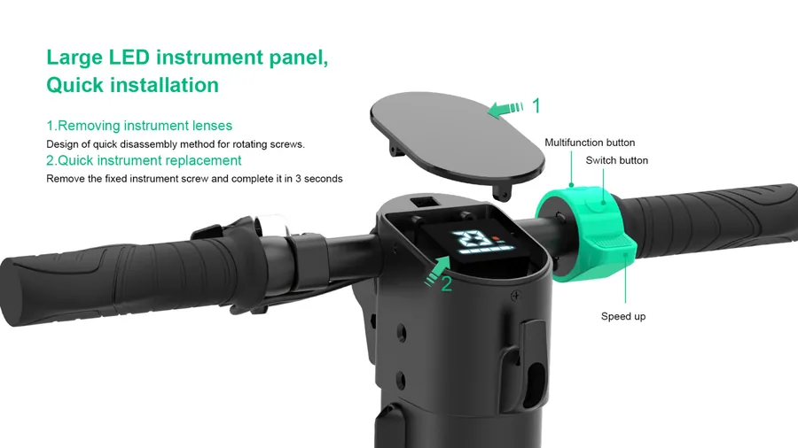 D01 large LED instrument panel, no app required