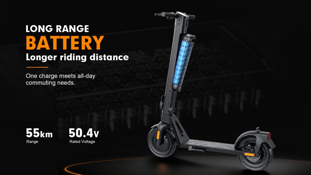 Smilescooter D01 EU-spec electric scooter with long-range removable battery
